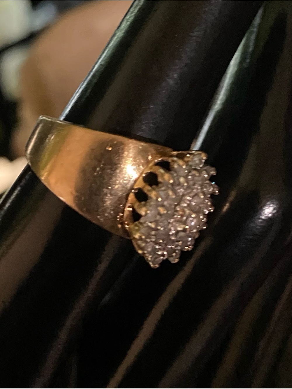 10K Gold Diamond Cocktail ring.